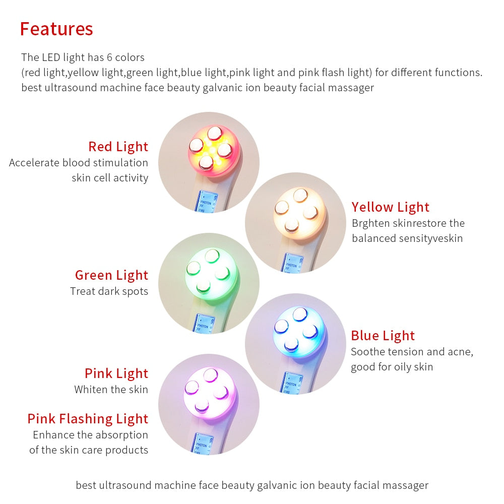5 In 1 EMS RF LED Skin Rejuvenation Anti-Aging Face Tightening Beauty Device