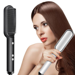 Professional 2 in 1 Ceramic Hair Straightener | Curling Comb - 5 Heat Settings